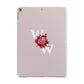 Custom Dual Initial Floral Apple iPad Rose Gold Case