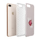 Custom Dual Initial Floral Apple iPhone 7 8 Plus 3D Tough Case Expanded View
