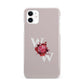 Custom Dual Initial Floral iPhone 11 3D Snap Case