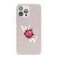 Custom Dual Initial Floral iPhone 13 Pro Max Clear Bumper Case
