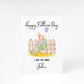 Custom Father s Day Rabbit A5 Greetings Card