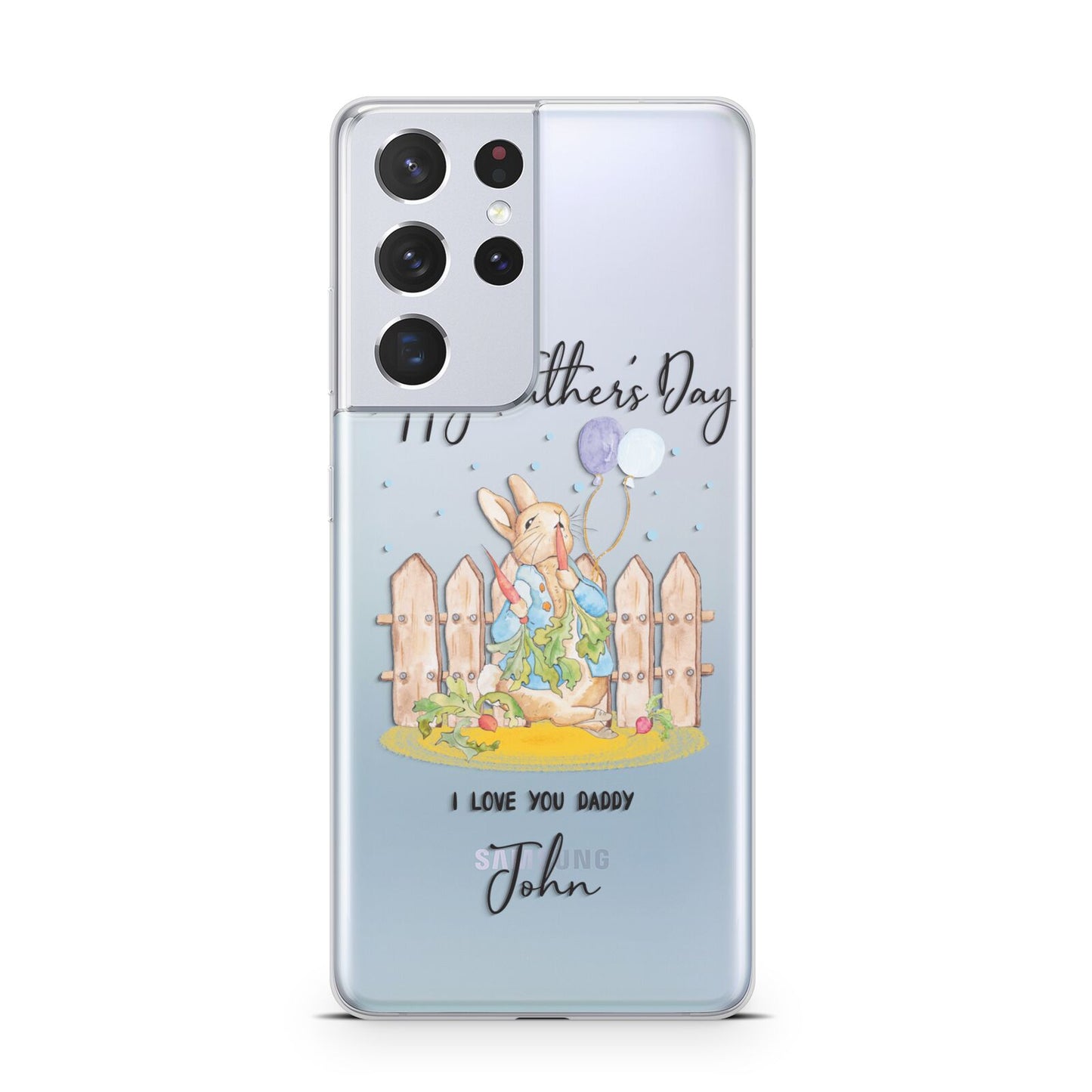 Custom Father s Day Rabbit Samsung S21 Ultra Case