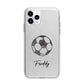 Custom Football Apple iPhone 11 Pro Max in Silver with Bumper Case