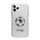 Custom Football Apple iPhone 11 Pro in Silver with Bumper Case