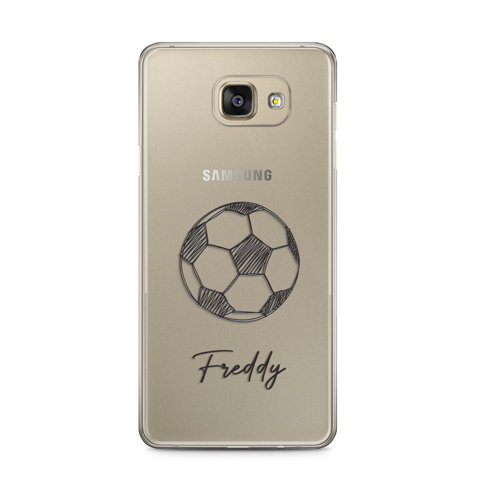 Custom Football Samsung Galaxy A5 2016 Case on gold phone