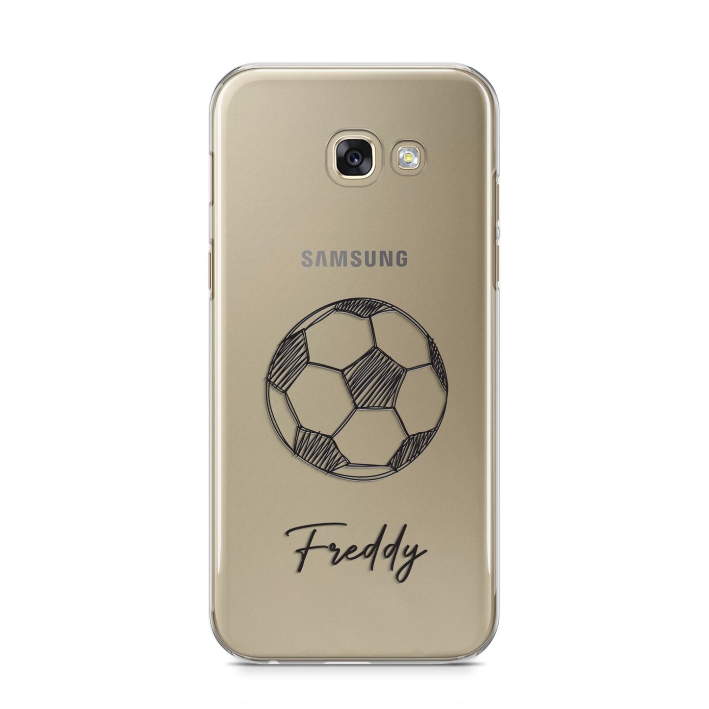 Custom Football Samsung Galaxy A5 2017 Case on gold phone