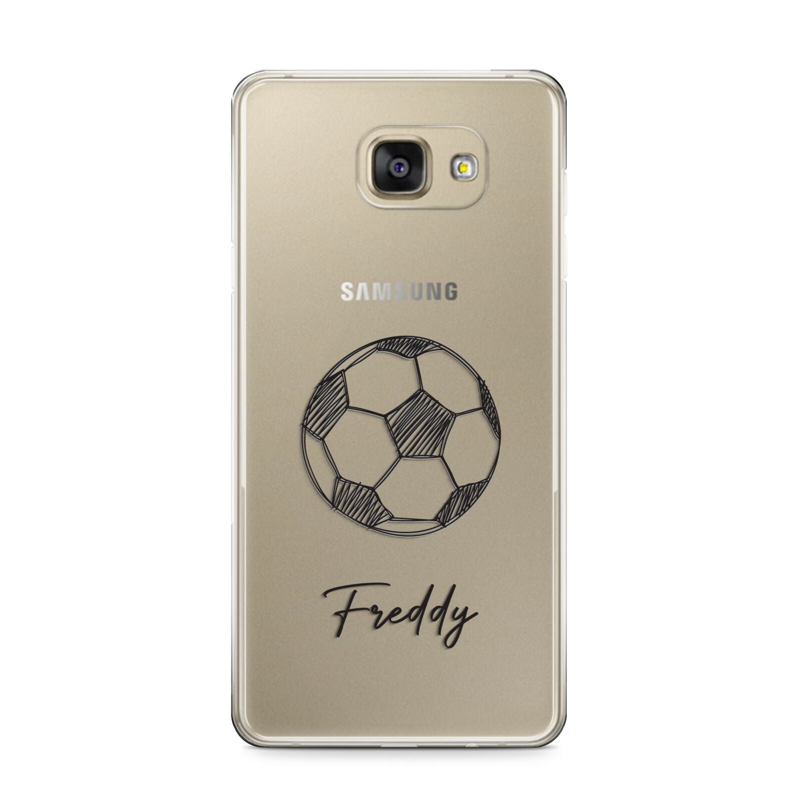 Custom Football Samsung Galaxy A9 2016 Case on gold phone
