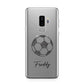 Custom Football Samsung Galaxy S9 Plus Case on Silver phone
