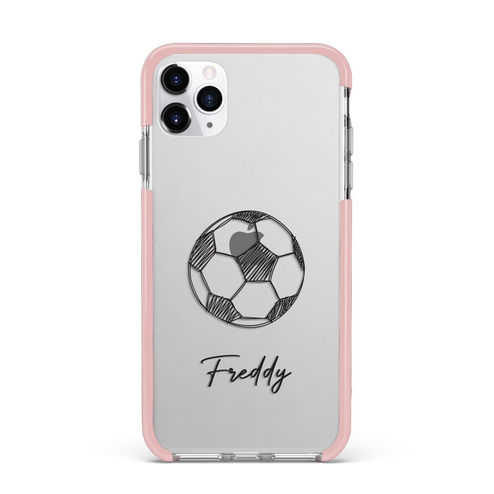 Custom Football iPhone 11 Pro Max Impact Pink Edge Case