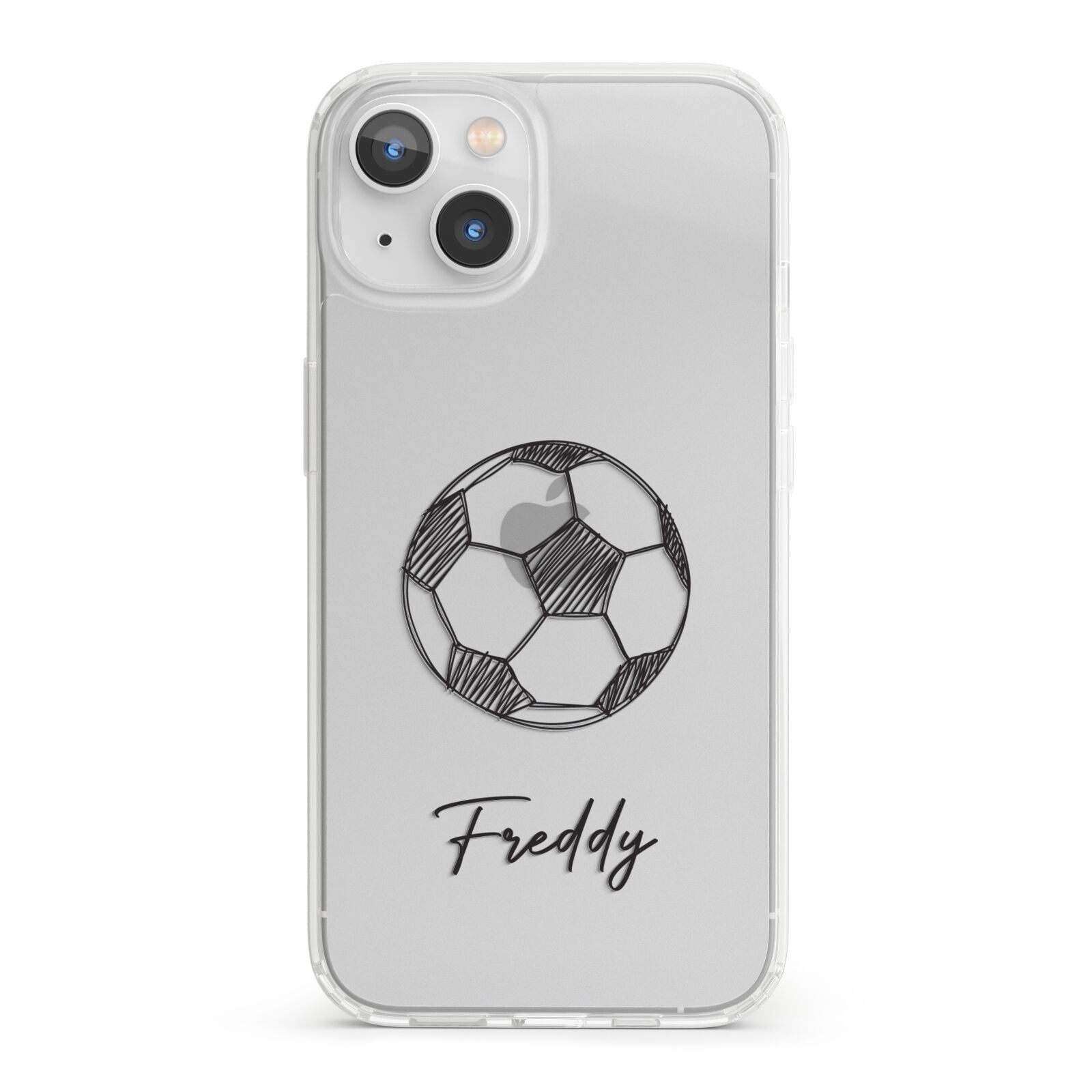 Custom Football iPhone 13 Clear Bumper Case