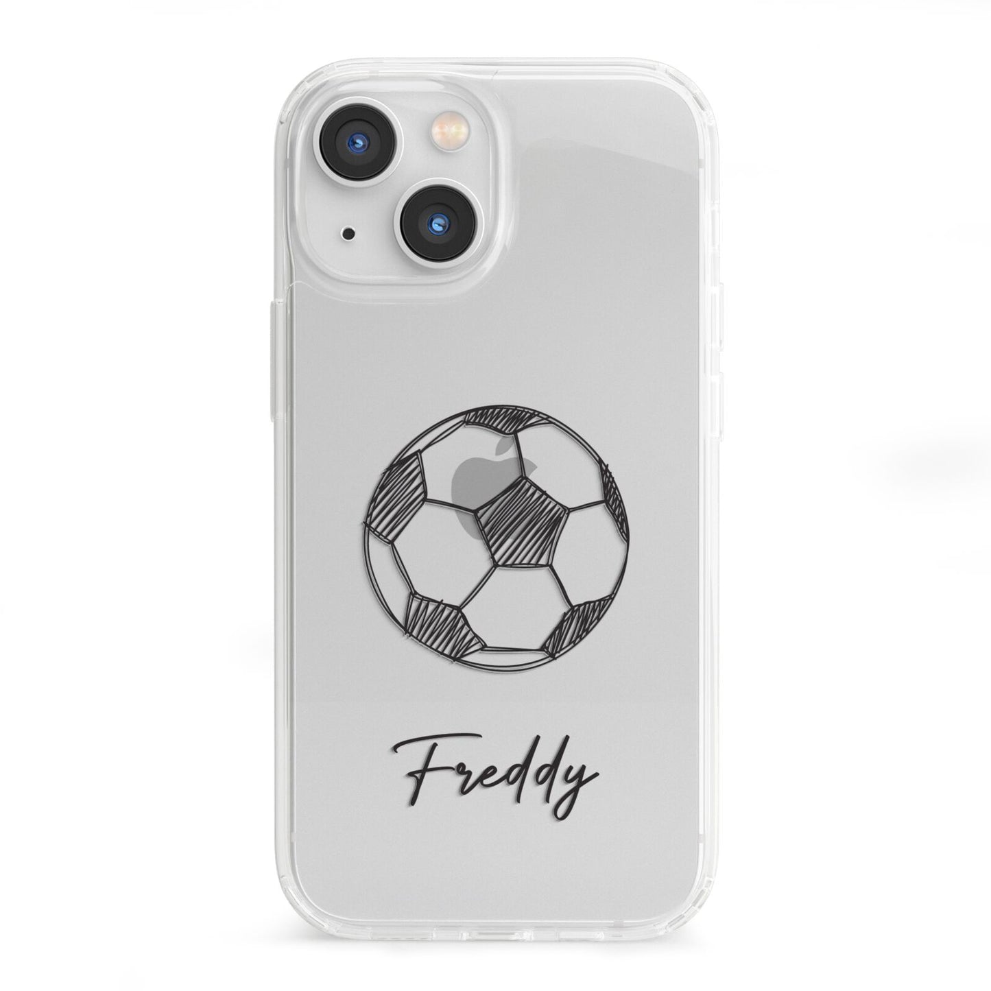 Custom Football iPhone 13 Mini Clear Bumper Case