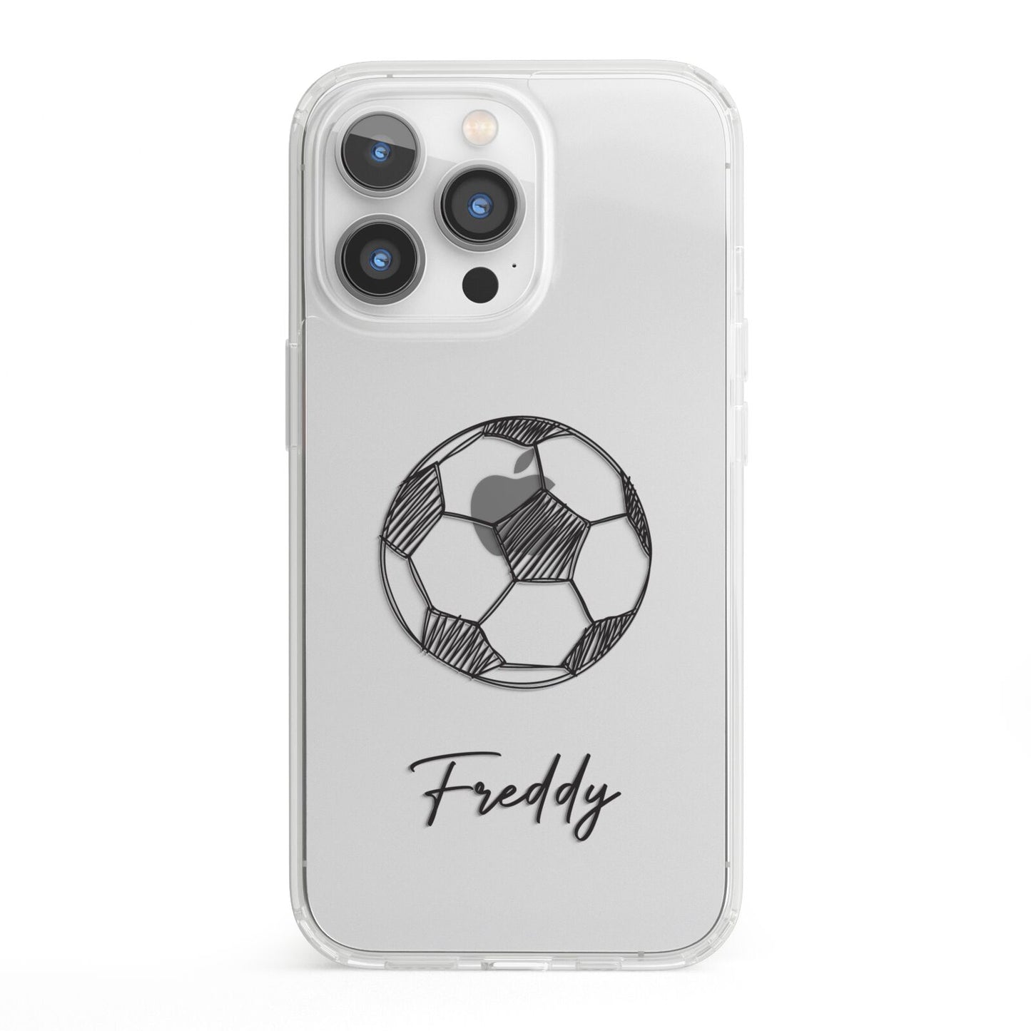 Custom Football iPhone 13 Pro Clear Bumper Case