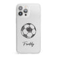 Custom Football iPhone 13 Pro Max Clear Bumper Case