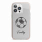 Custom Football iPhone 13 Pro TPU Impact Case with Pink Edges