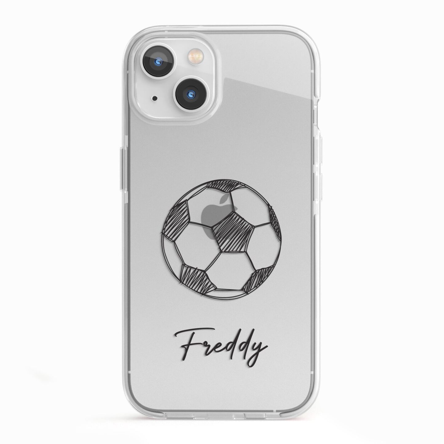 Custom Football iPhone 13 TPU Impact Case with White Edges