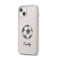 Custom Football iPhone 14 Plus Clear Tough Case Starlight Angled Image