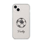 Custom Football iPhone 14 Plus Clear Tough Case Starlight