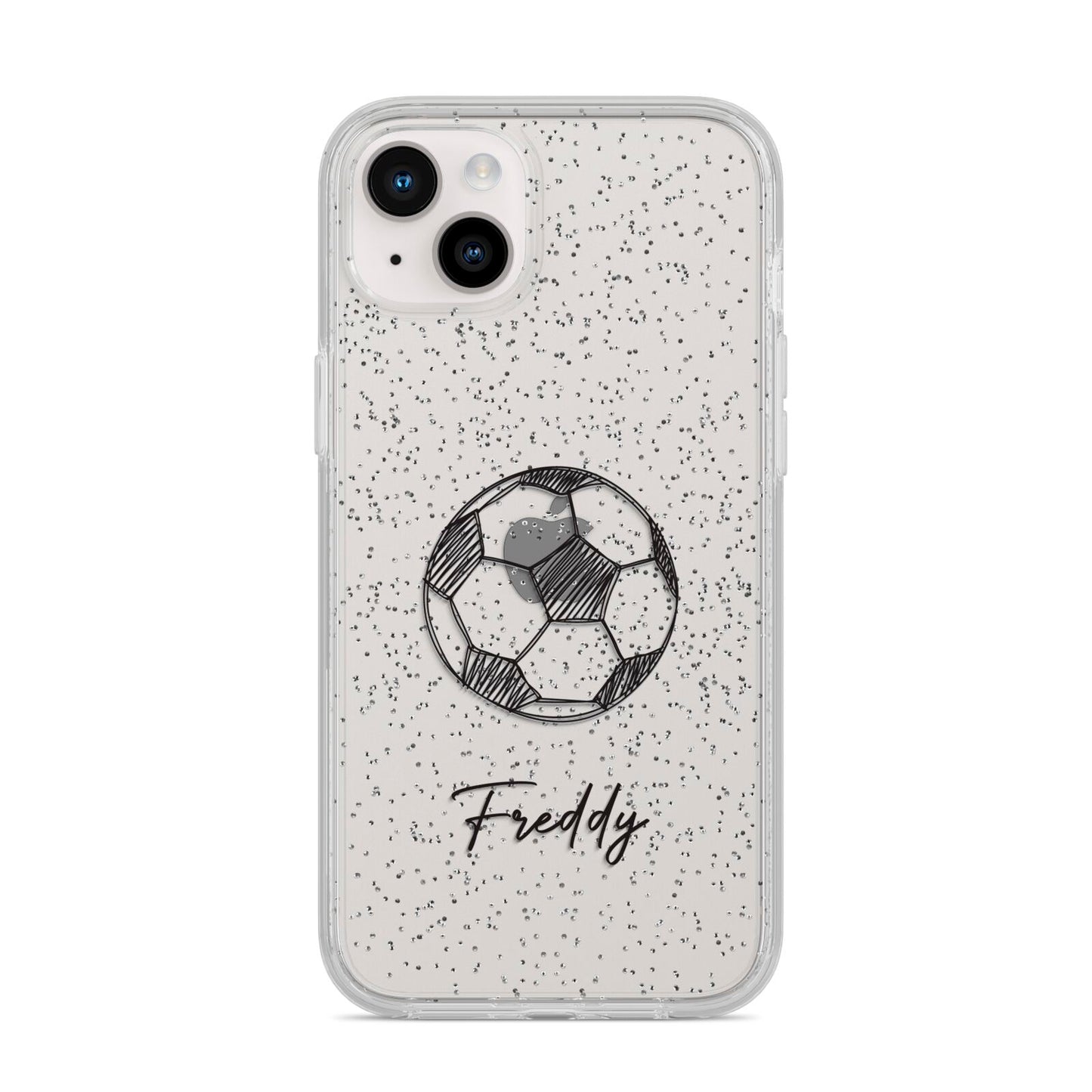 Custom Football iPhone 14 Plus Glitter Tough Case Starlight