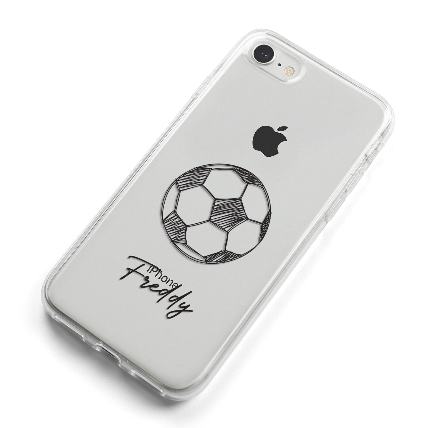 Custom Football iPhone 8 Bumper Case on Silver iPhone Alternative Image
