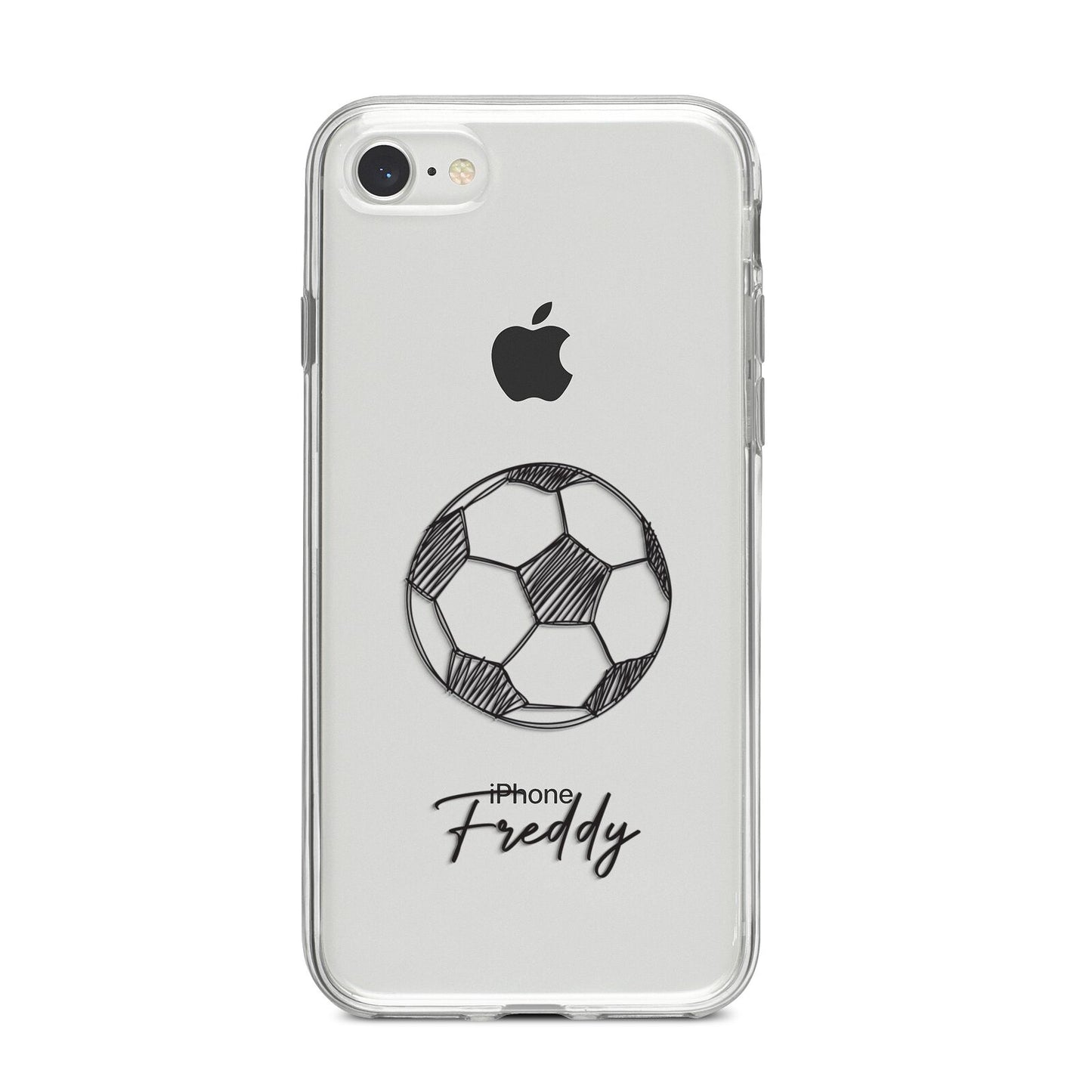 Custom Football iPhone 8 Bumper Case on Silver iPhone