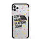 Custom Graduation Apple iPhone 11 Pro Max in Silver with Black Impact Case