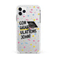 Custom Graduation Apple iPhone 11 Pro Max in Silver with White Impact Case