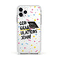 Custom Graduation Apple iPhone 11 Pro in Silver with White Impact Case