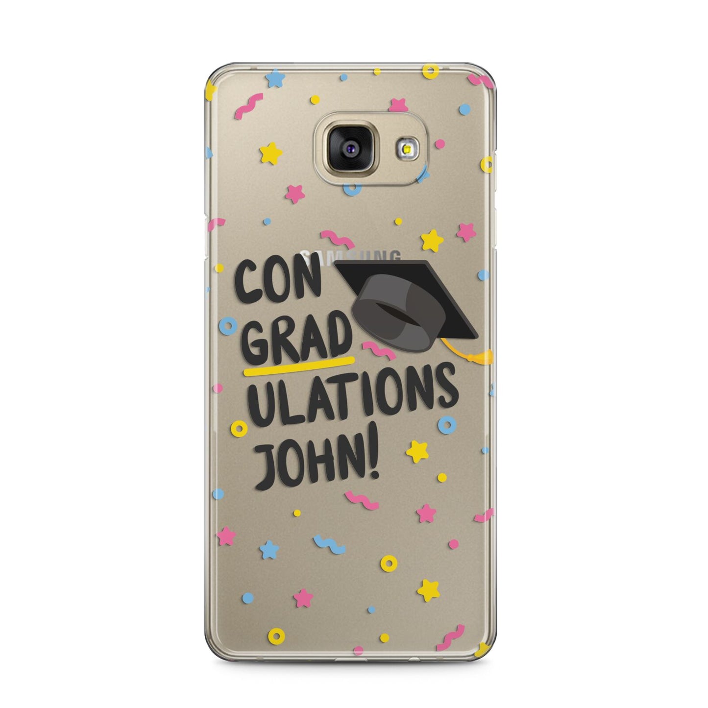 Custom Graduation Samsung Galaxy A5 2016 Case on gold phone