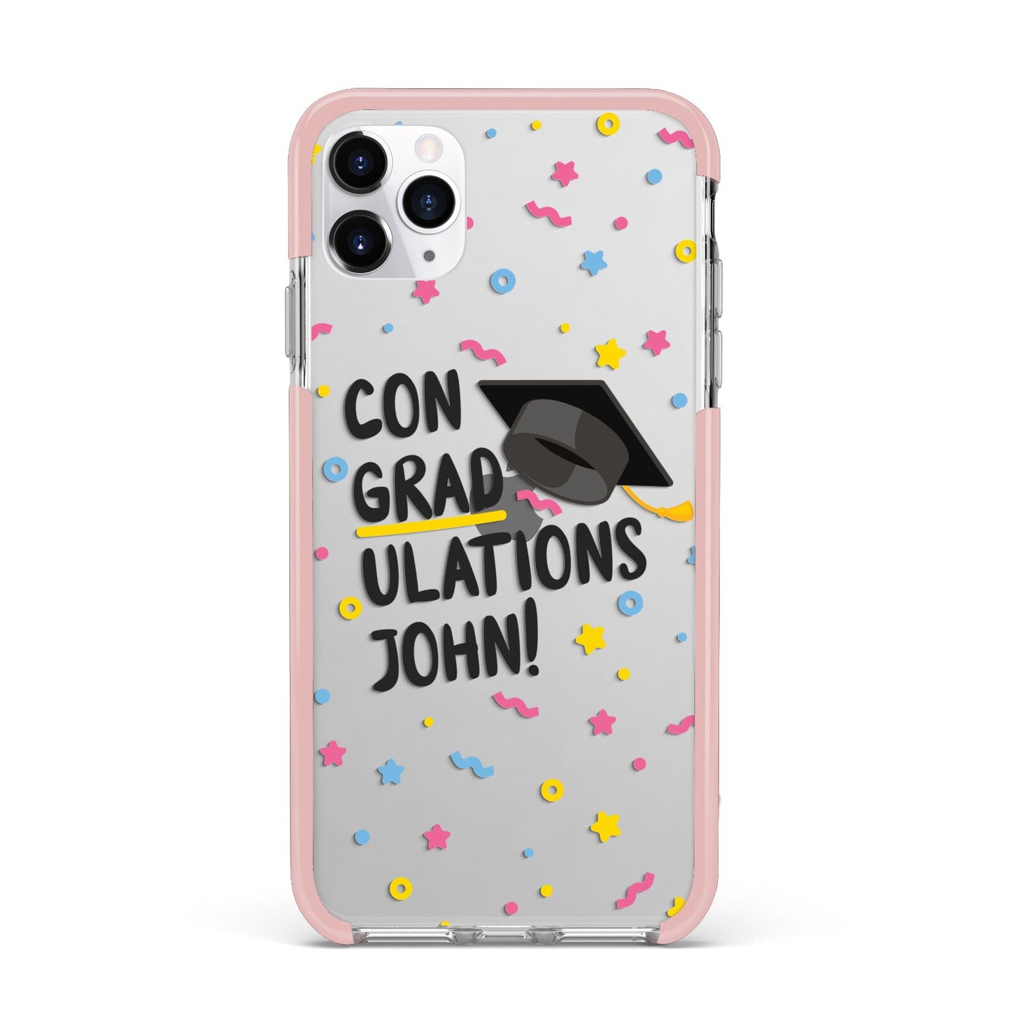 Custom Graduation iPhone 11 Pro Max Impact Pink Edge Case