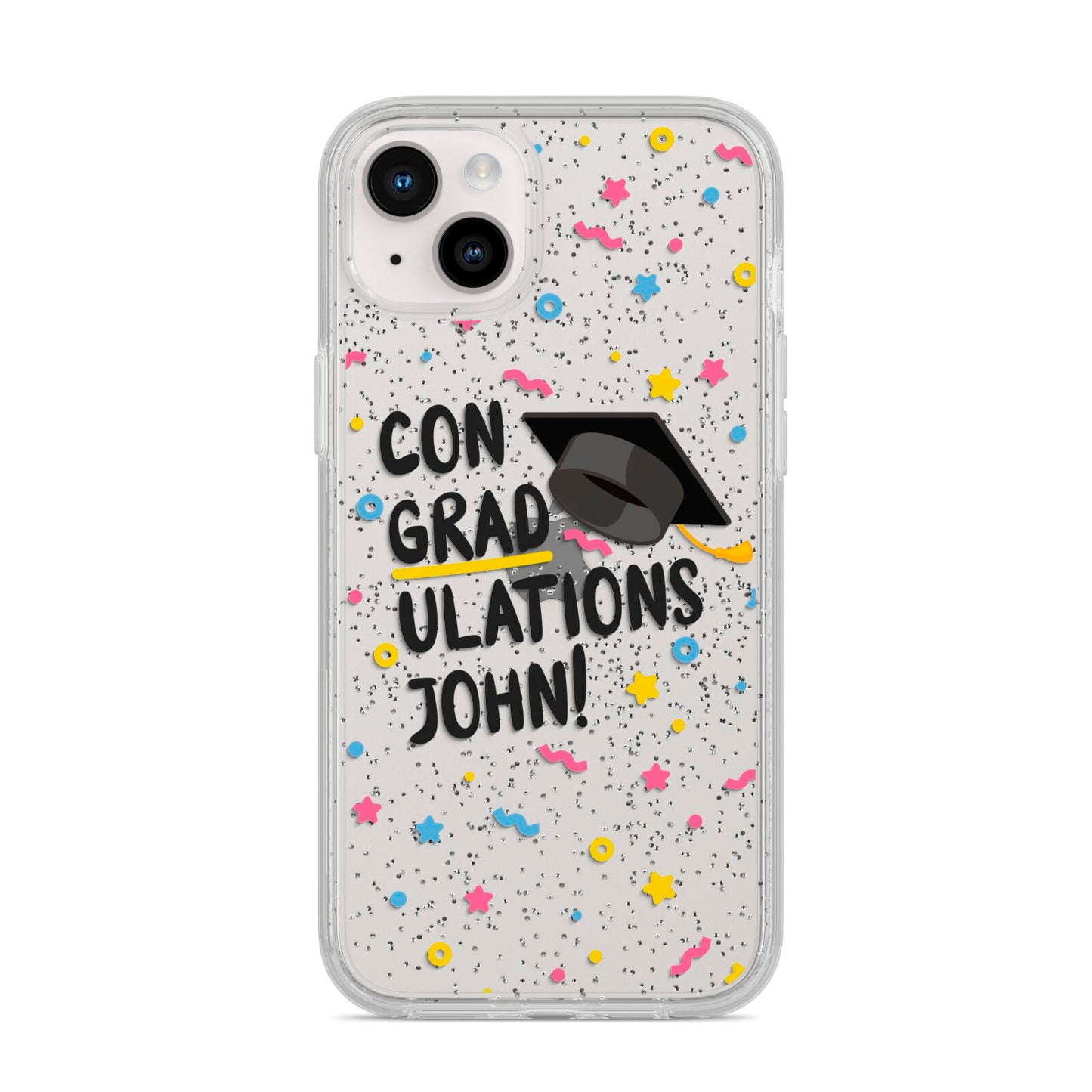 Custom Graduation iPhone 14 Plus Glitter Tough Case Starlight
