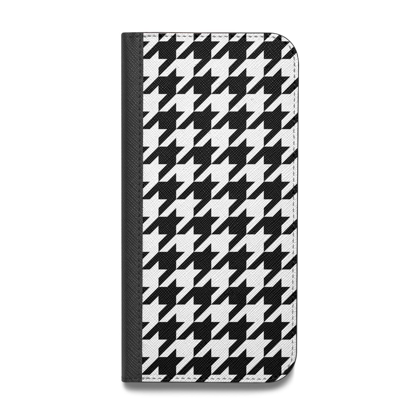 Custom Houndstooth Vegan Leather Flip Samsung Case