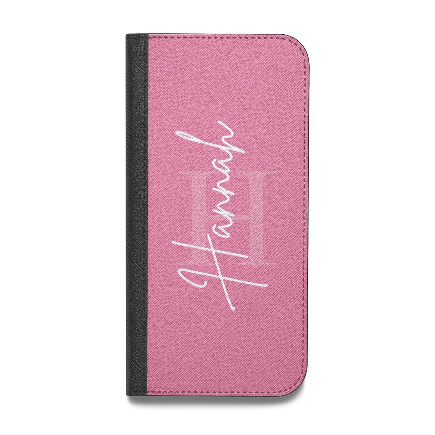 Custom Initial and Name Vegan Leather Flip Samsung Case