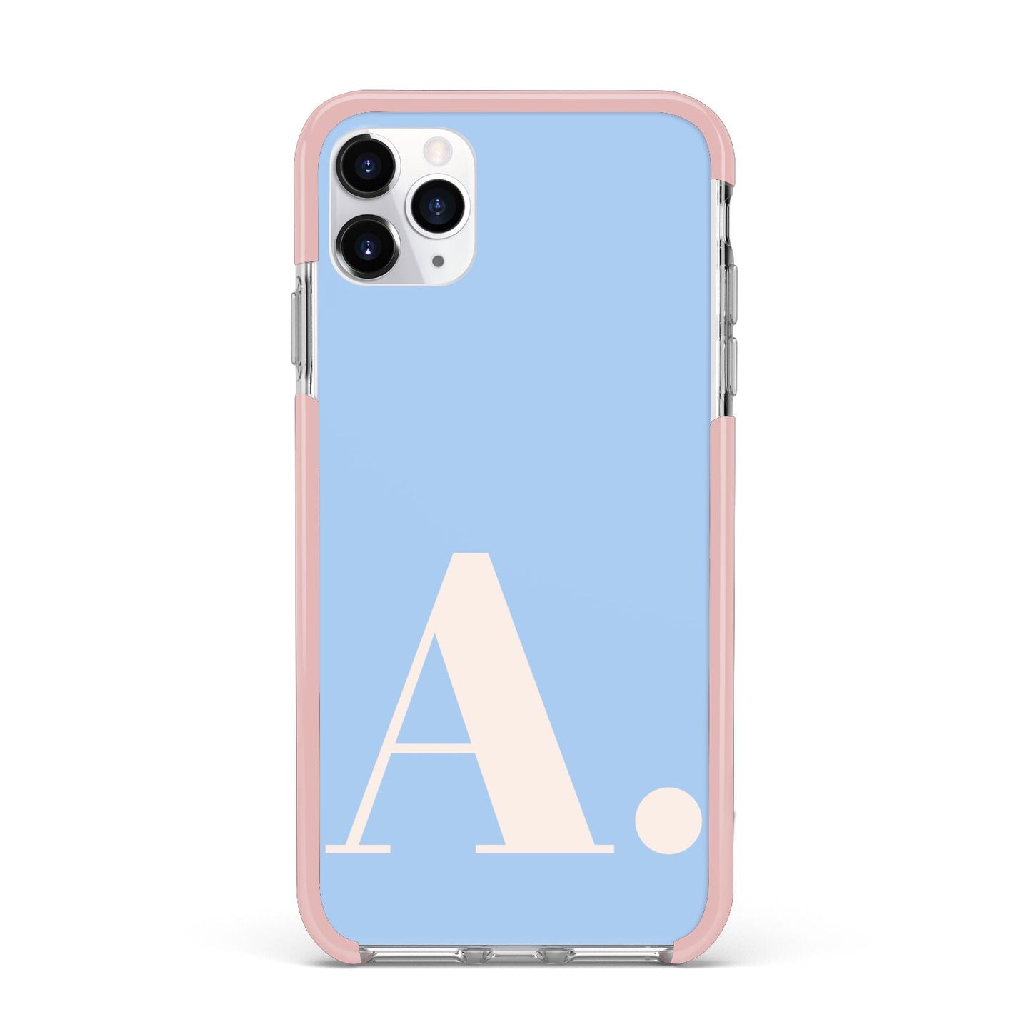 Custom Initial iPhone 11 Pro Max Impact Pink Edge Case