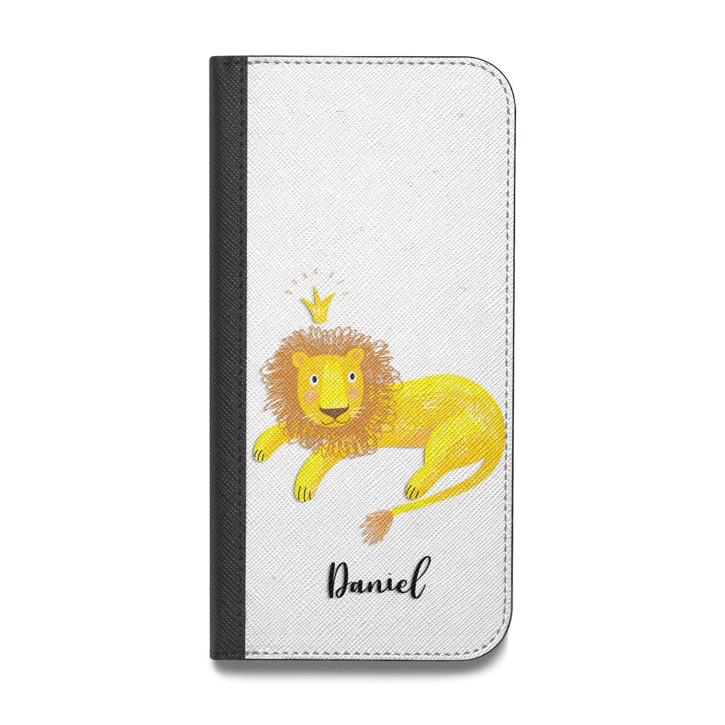 Custom Lion Vegan Leather Flip Samsung Case