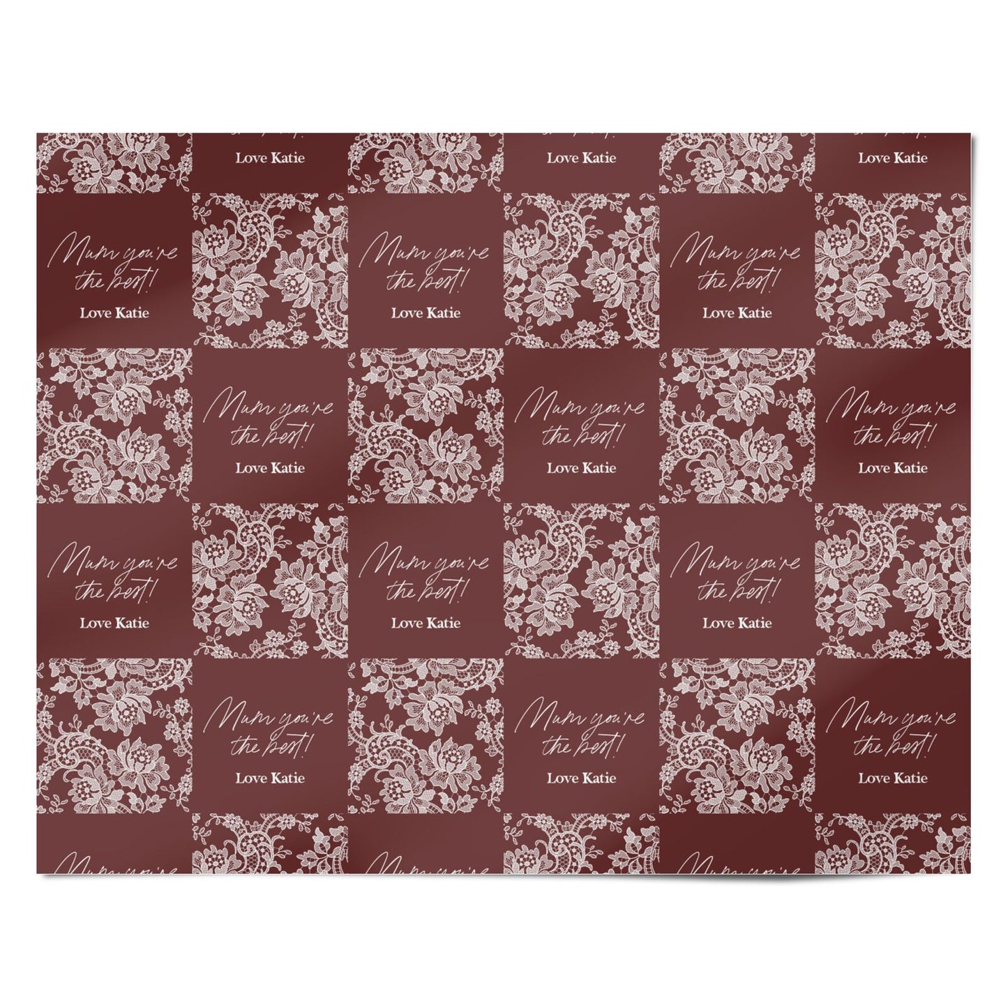Custom Mothers Day Personalised Wrapping Paper Alternative