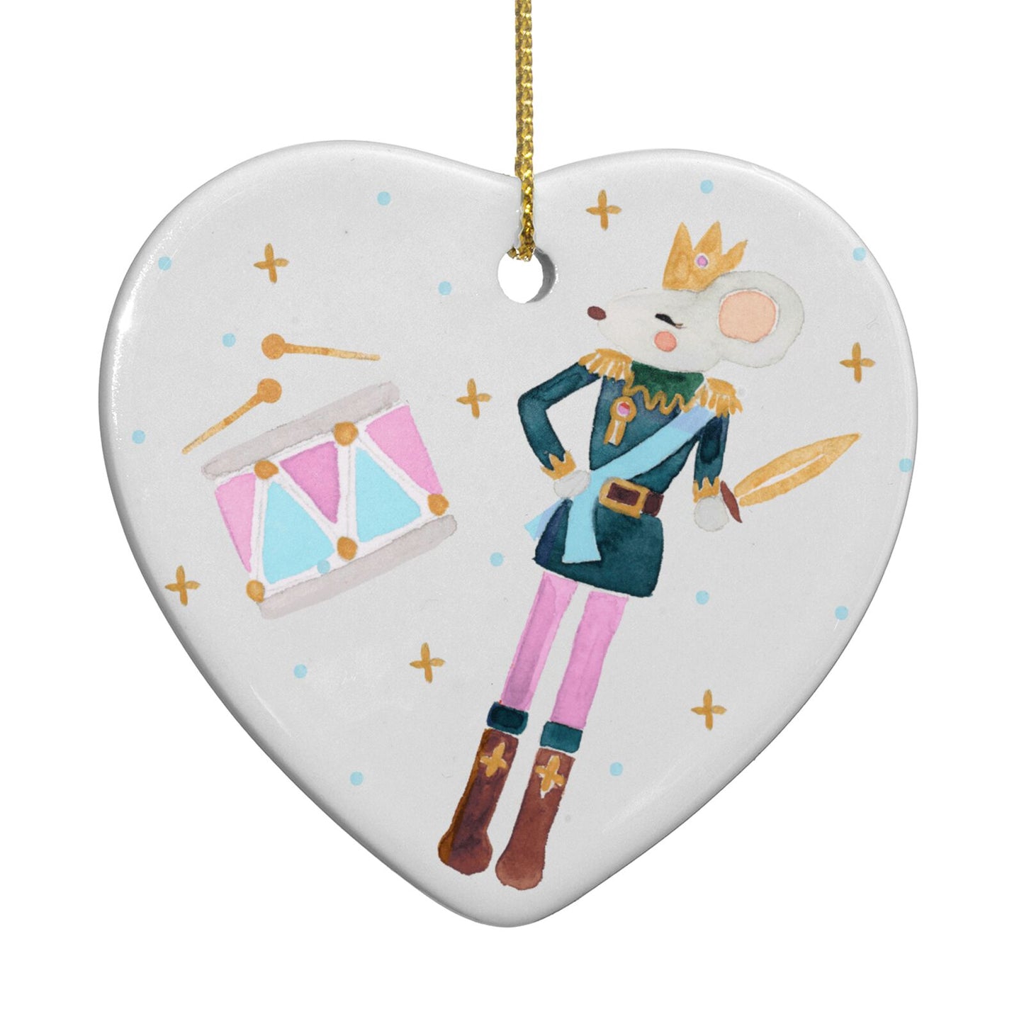 Custom Mouse King Heart Decoration Back Image