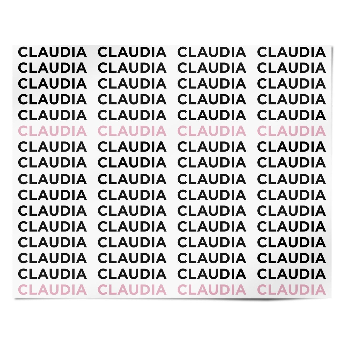 Custom Name Repeat Personalised Wrapping Paper Alternative