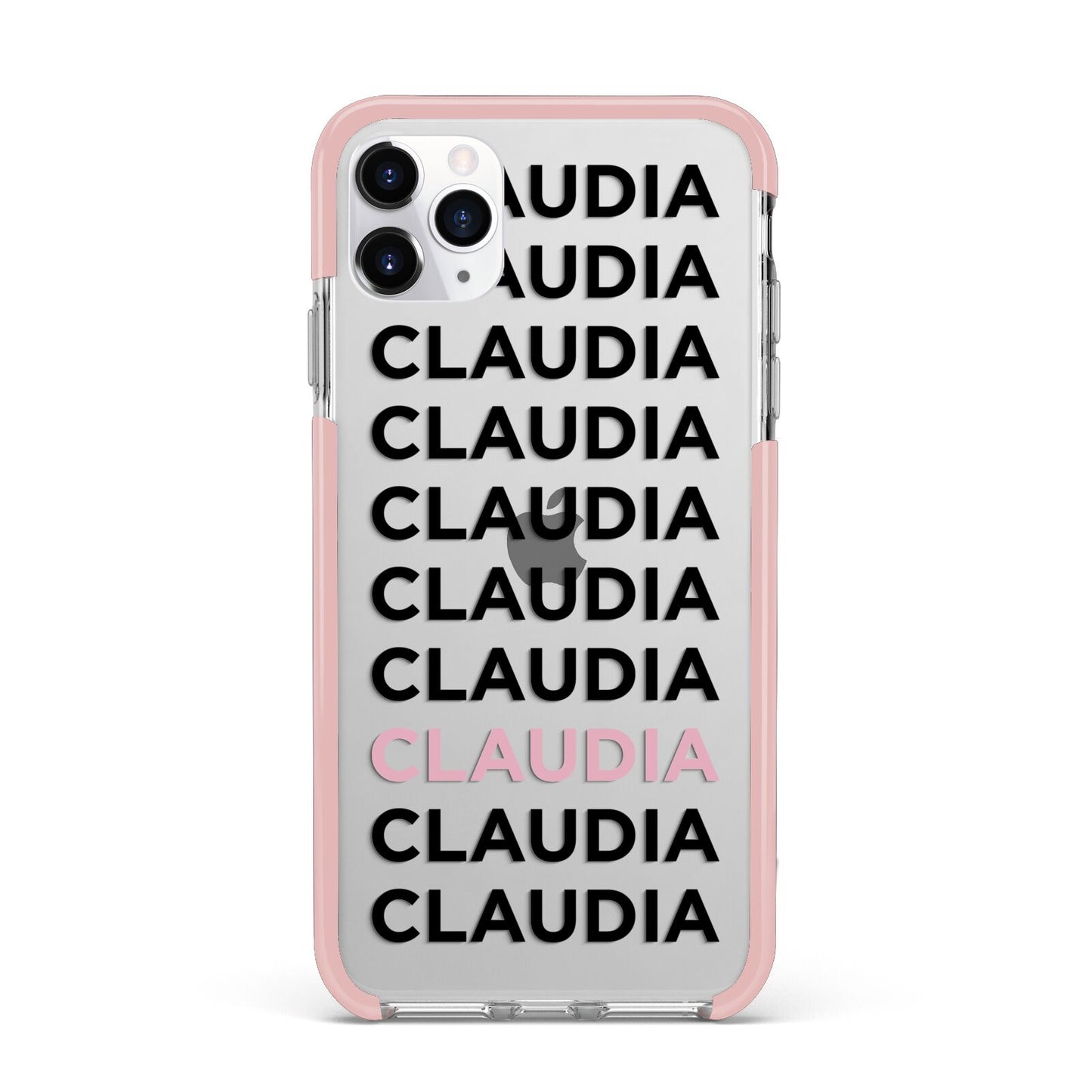 Custom Name Repeat iPhone 11 Pro Max Impact Pink Edge Case