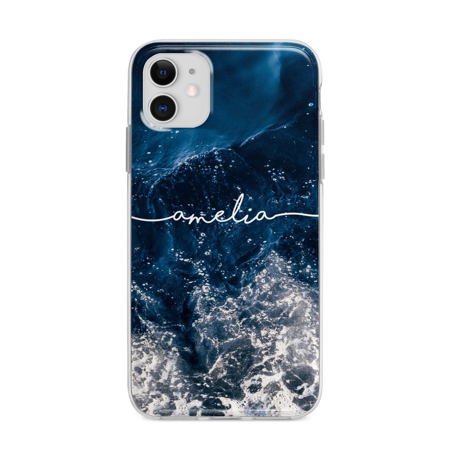 Custom Sea Apple iPhone 11 in White with Bumper Case