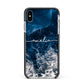 Custom Sea Apple iPhone Xs Max Impact Case Black Edge on Silver Phone