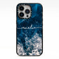 Custom Sea iPhone 13 Pro Black Impact Case on Silver phone