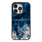 Custom Sea iPhone 14 Pro Black Impact Case on Silver phone