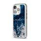 Custom Sea iPhone 14 Pro Clear Tough Case Silver Angled Image