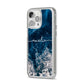 Custom Sea iPhone 14 Pro Max Clear Tough Case Silver Angled Image