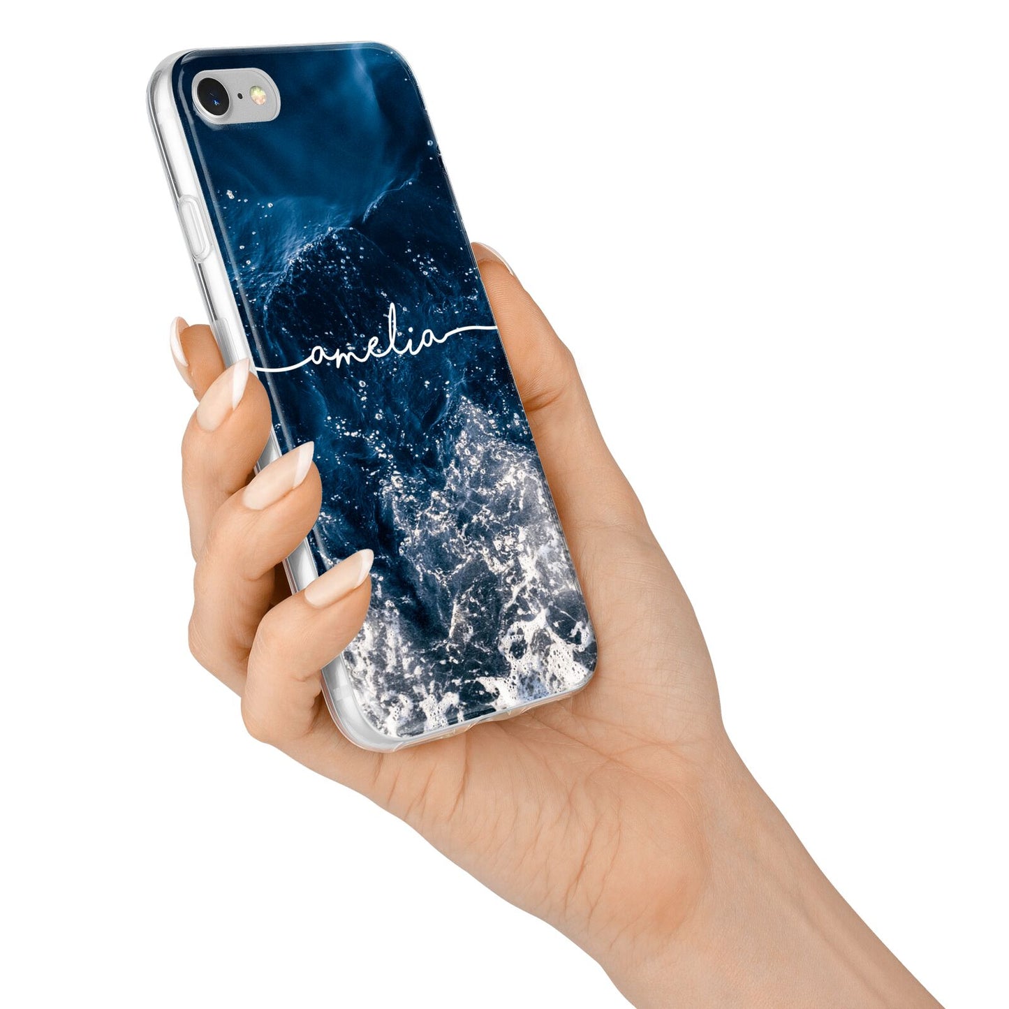 Custom Sea iPhone 7 Bumper Case on Silver iPhone Alternative Image