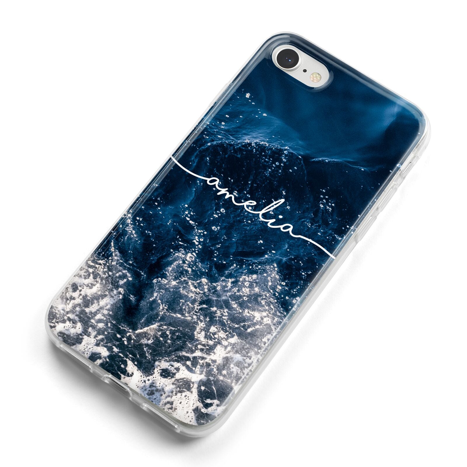 Custom Sea iPhone 8 Bumper Case on Silver iPhone Alternative Image
