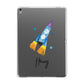 Custom Space Rocket Apple iPad Grey Case