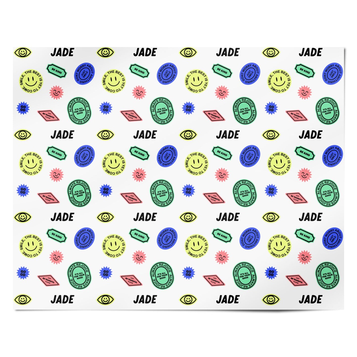 Custom Stickers Personalised Wrapping Paper Alternative