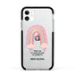 Custom Thank You Teacher Apple iPhone 11 in White with Black Impact Case
