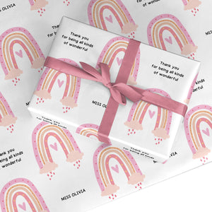 Custom Thank You Teacher Wrapping Paper